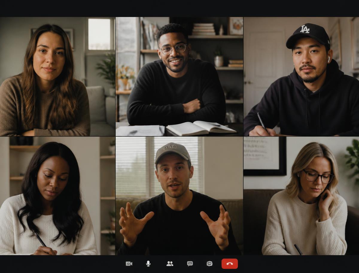 Eikon members on a live weekly group call